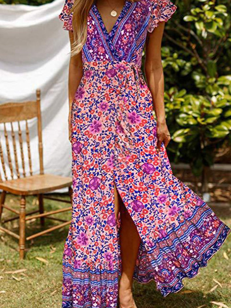 Casual Bohemian Printed Long Dress