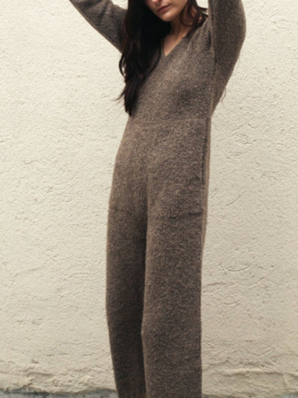 Solid Color Casual Wild Jumpsuit