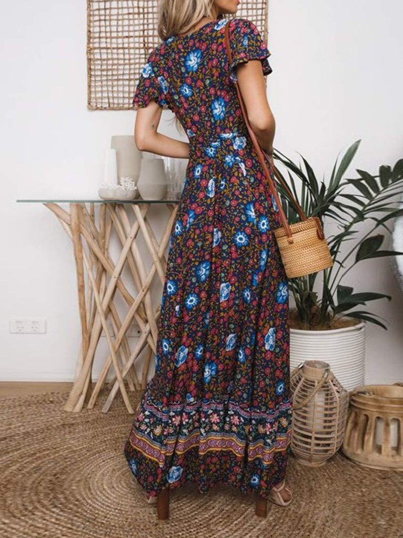 Bohemian Print Maxi Dress