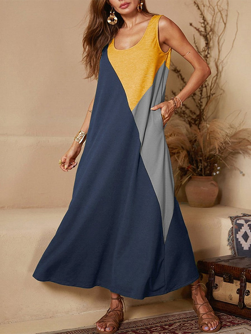 Solid Color Tank Top Sleeveless Dress