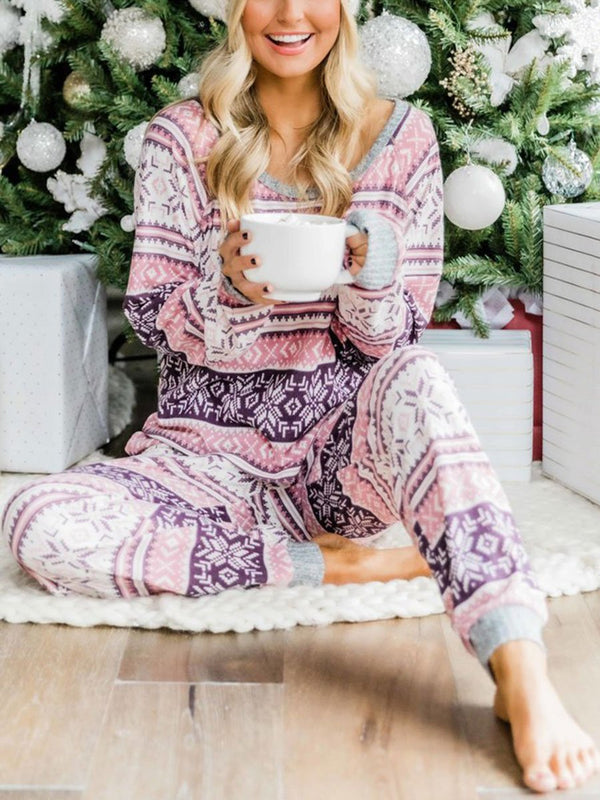 Sweet Dream Purple Casual Pullover Loose Pants Set