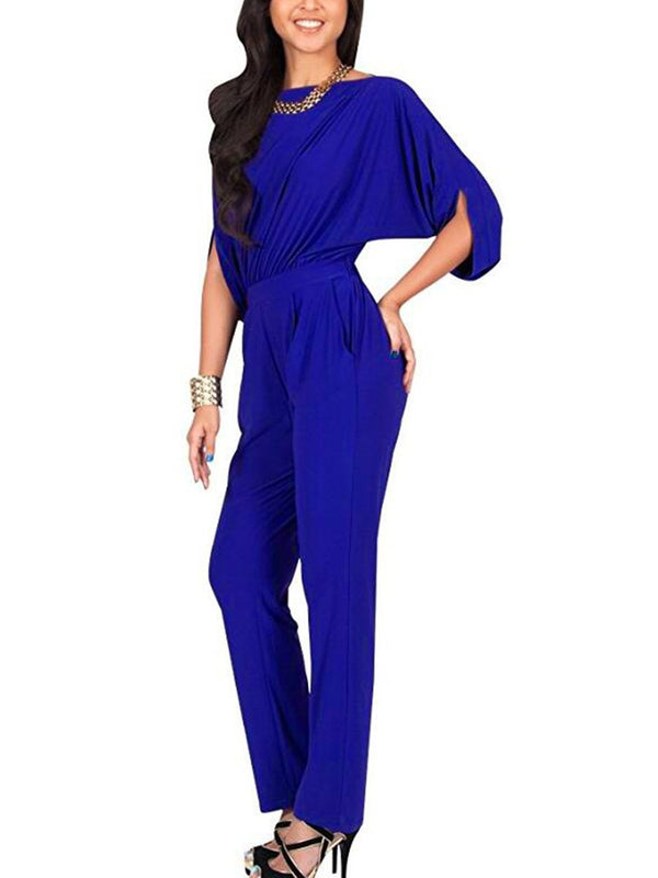 Loose And Sexy  Half Sleeve Jumpsuit