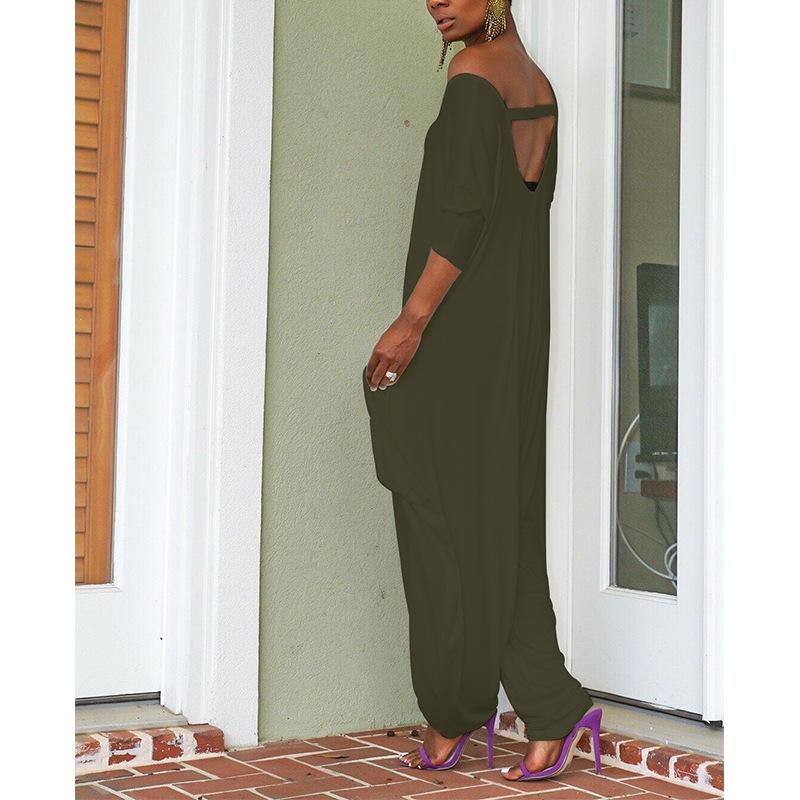 Casual Loose Solid Color Jumpsuit