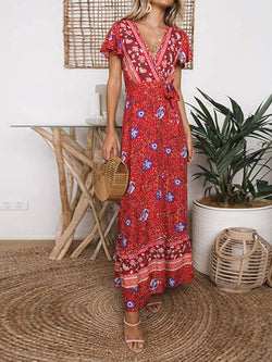 Bohemian Print Maxi Dress