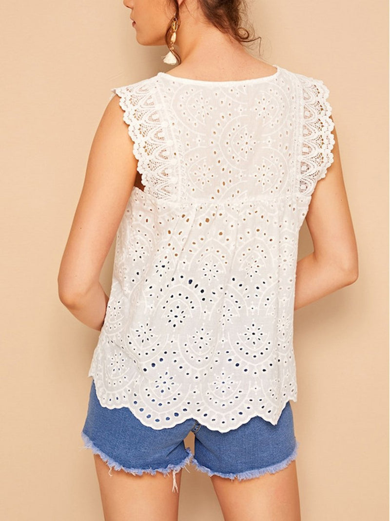 Lace Stitching Blouse