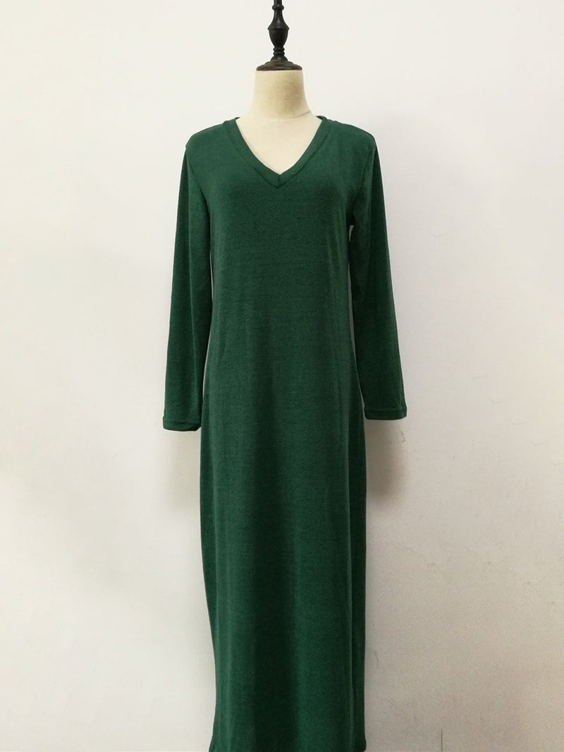 Extra Long Loose Pocket Dress