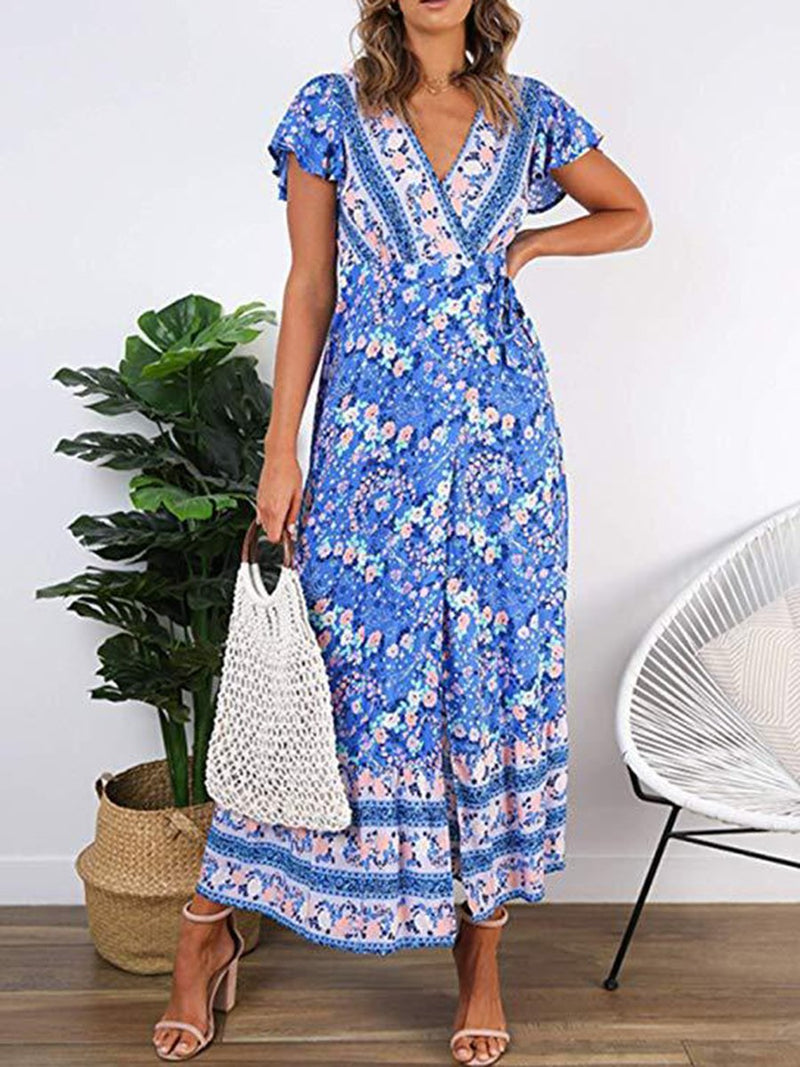 Casual Bohemian Printed Long Dress