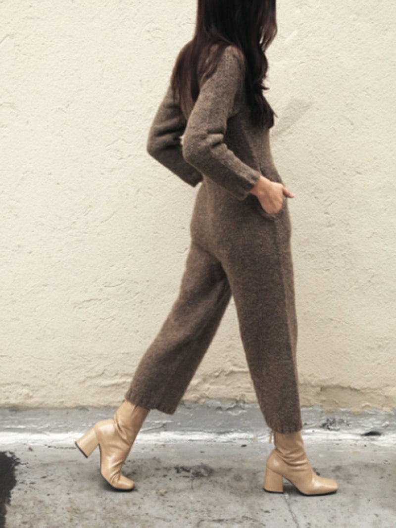 Solid Color Casual Wild Jumpsuit