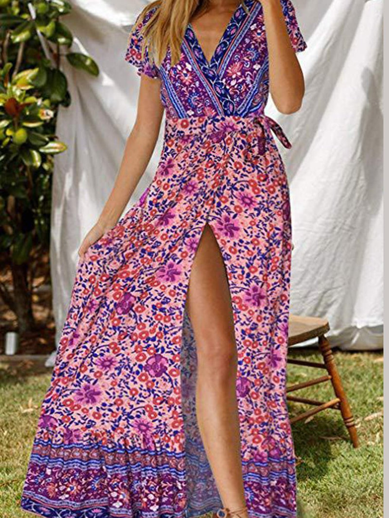 Casual Bohemian Printed Long Dress