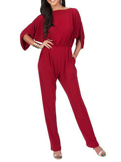 Loose And Sexy  Half Sleeve Jumpsuit