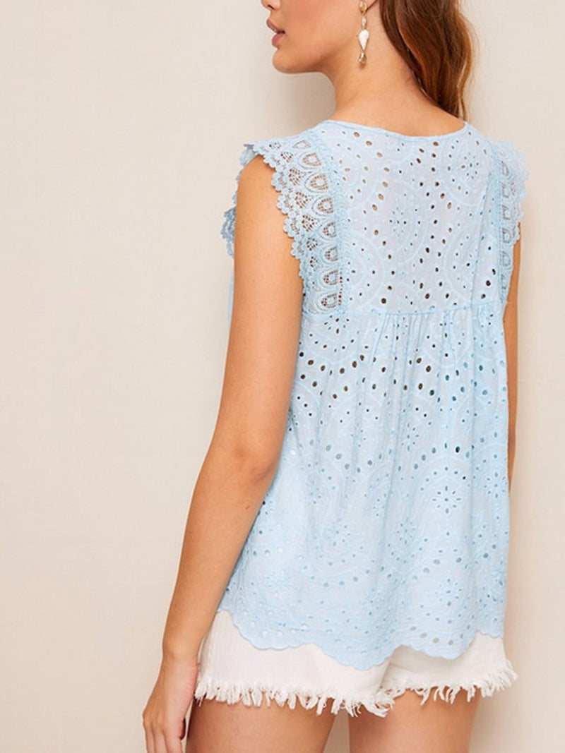 Lace Stitching Blouse