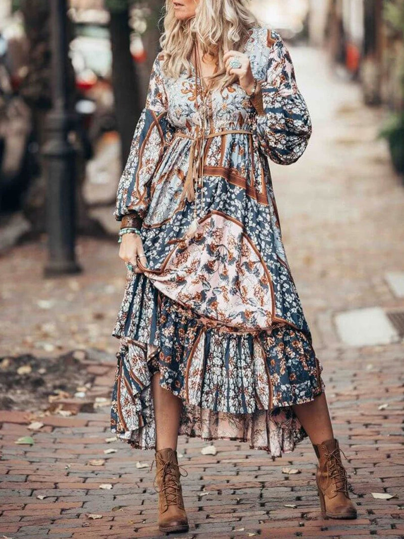 Elegant Printed Bohemian Dress