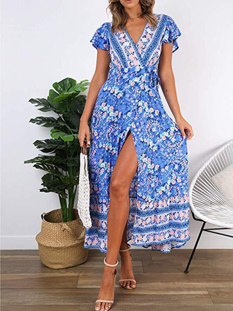 Casual Bohemian Printed Long Dress