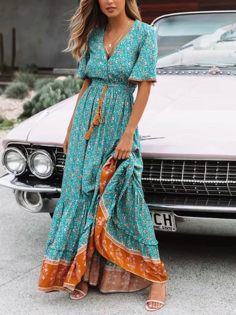 Bohemian Printed Long Dress