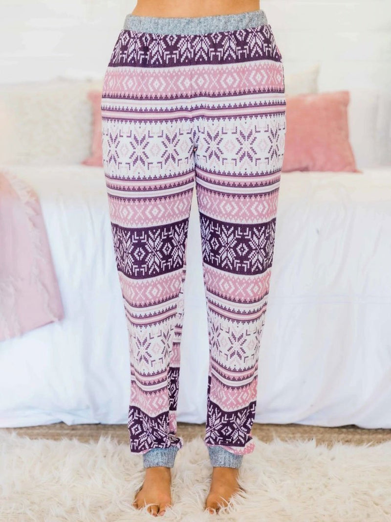 Sweet Dream Purple Casual Pullover Loose Pants Set