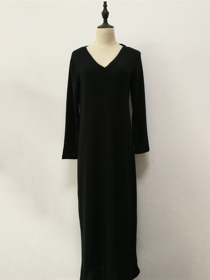 Extra Long Loose Pocket Dress