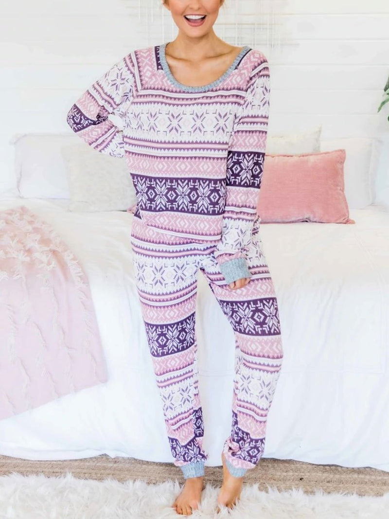 Sweet Dream Purple Casual Pullover Loose Pants Set