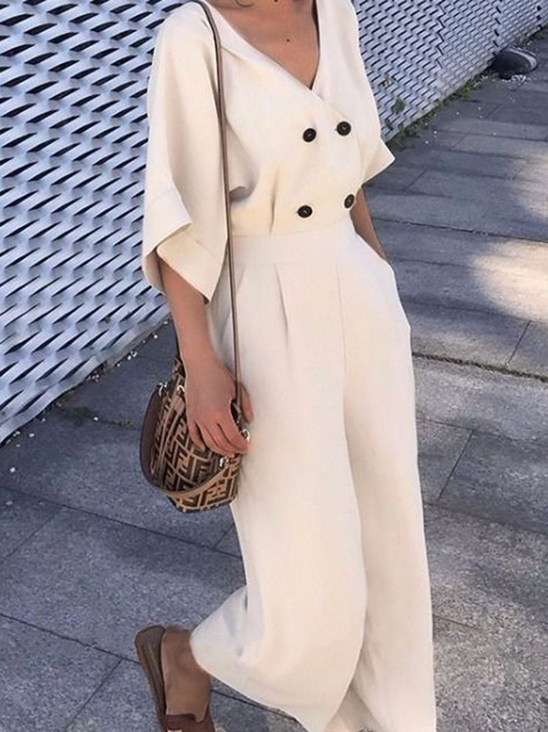 Casual Wide Leg Skinny Jumpsuit