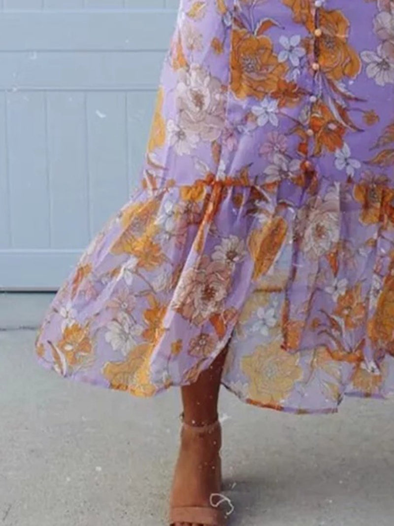 Retro Row of Buckled Floral Fairy Skirts